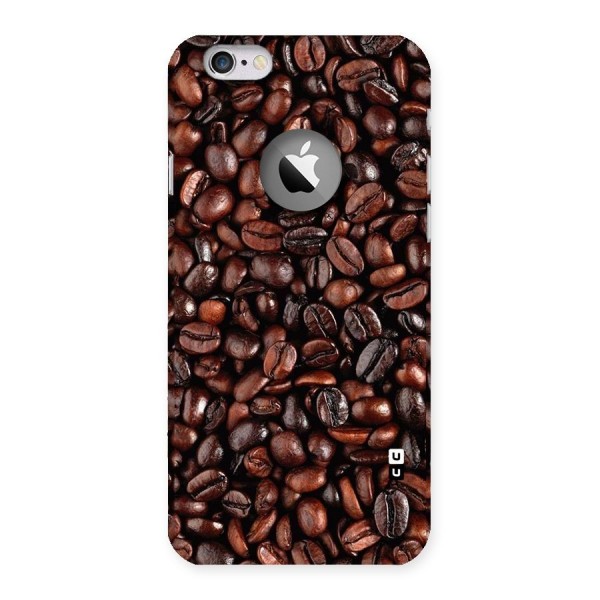 Coffee Beans Texture Back Case for iPhone 6 Logo Cut