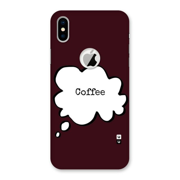 Coffee Bubble Back Case for iPhone XS Logo Cut