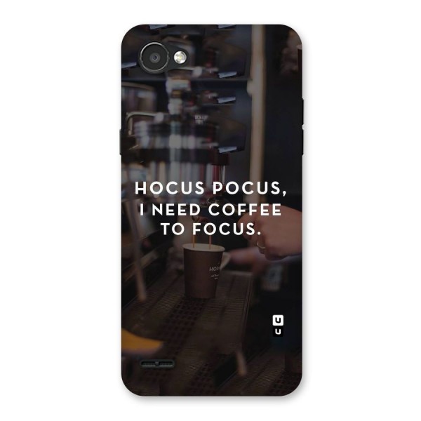 Coffee Focus Back Case for LG Q6