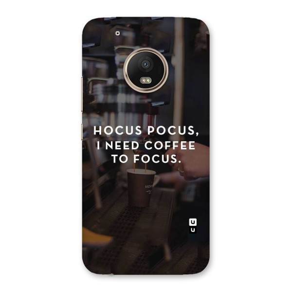 Coffee Focus Back Case for Moto G5 Plus
