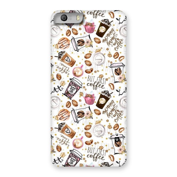 Coffee Pattern Back Case for Micromax Canvas Knight 2
