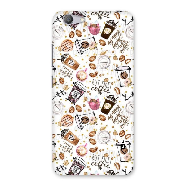 Coffee Pattern Back Case for Vivo Y53