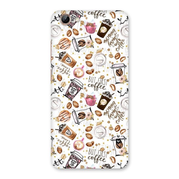 Coffee Pattern Back Case for Vivo Y71