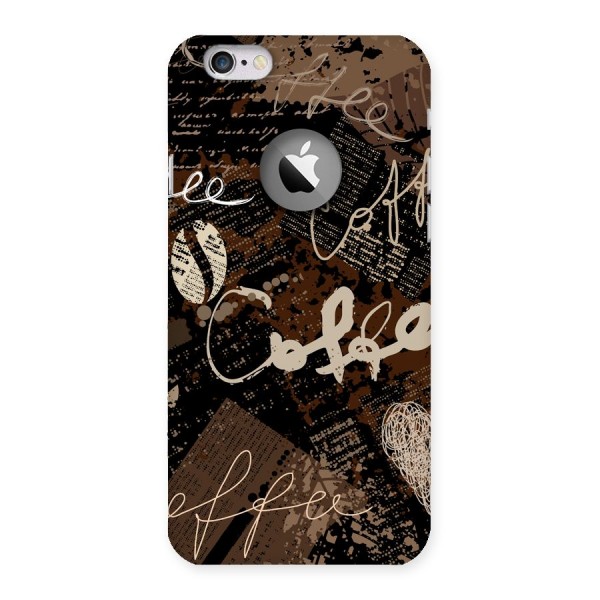 Coffee Scribbles Back Case for iPhone 6 Logo Cut