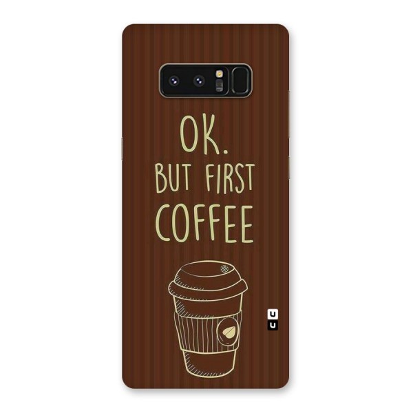 Coffee Stripes Back Case for Galaxy Note 8