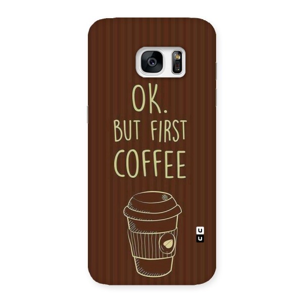 Coffee Stripes Back Case for Galaxy S7 Edge