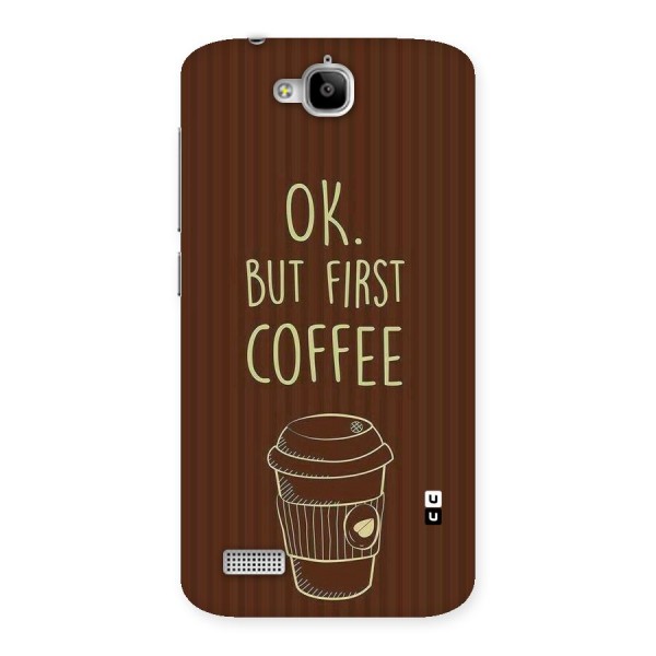 Coffee Stripes Back Case for Honor Holly