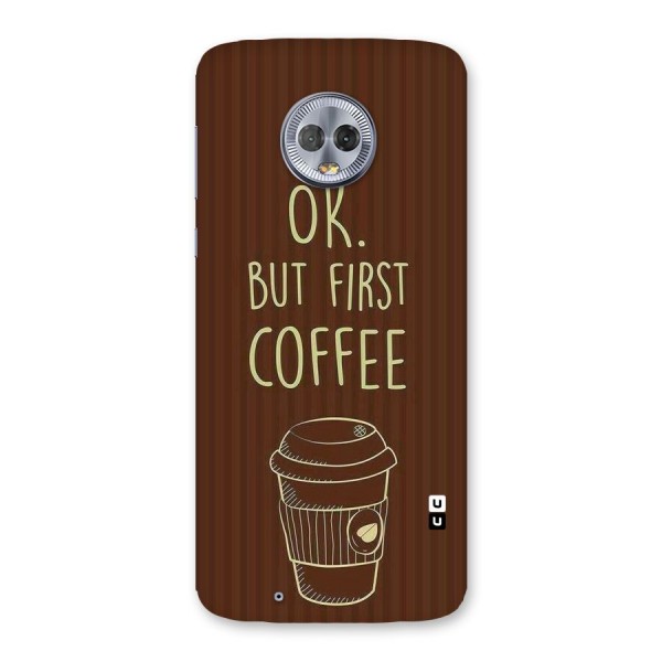 Coffee Stripes Back Case for Moto G6