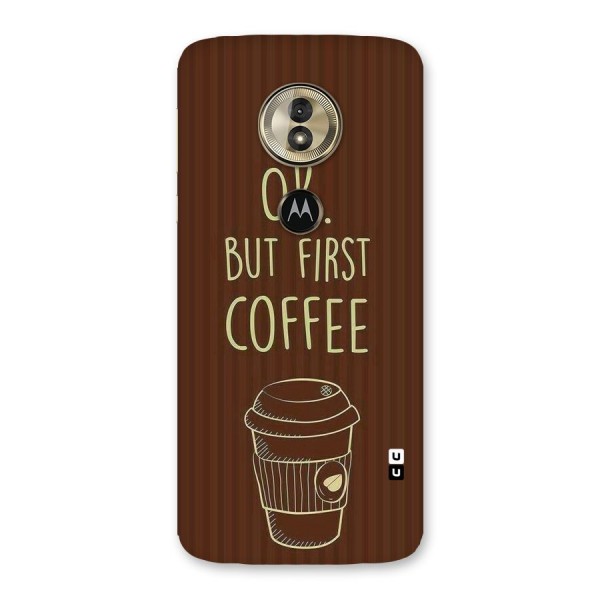 Coffee Stripes Back Case for Moto G6 Play