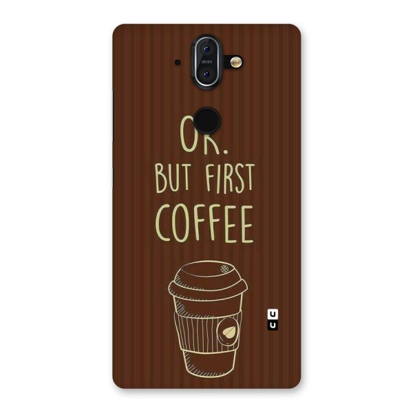 Coffee Stripes Back Case for Nokia 8 Sirocco
