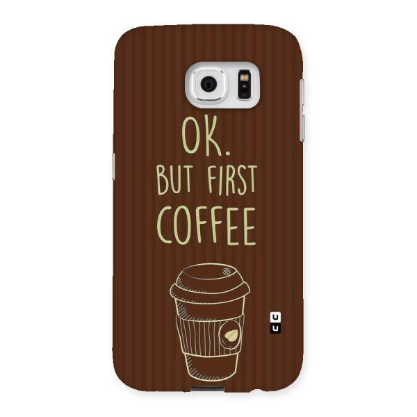 Coffee Stripes Back Case for Samsung Galaxy S6