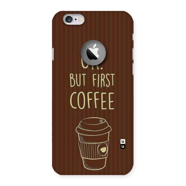Coffee Stripes Back Case for iPhone 6 Logo Cut