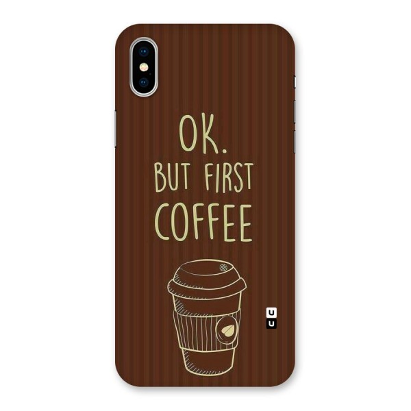 Coffee Stripes Back Case for iPhone X