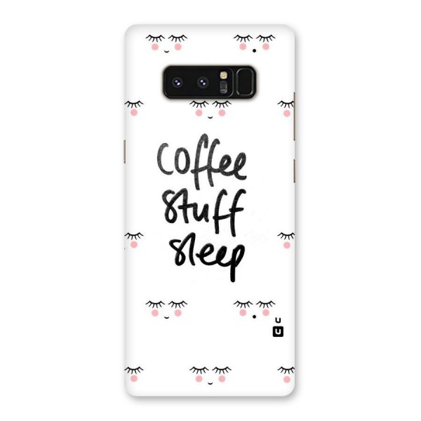 Coffee Stuff Sleep Back Case for Galaxy Note 8