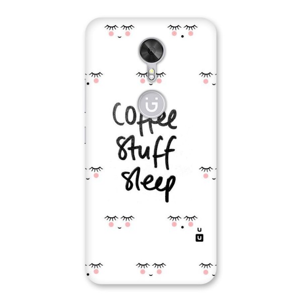 Coffee Stuff Sleep Back Case for Gionee A1