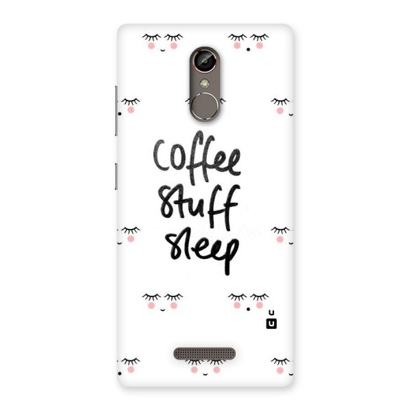 Coffee Stuff Sleep Back Case for Gionee S6s