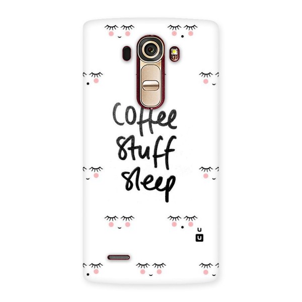 Coffee Stuff Sleep Back Case for LG G4