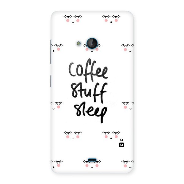 Coffee Stuff Sleep Back Case for Lumia 540
