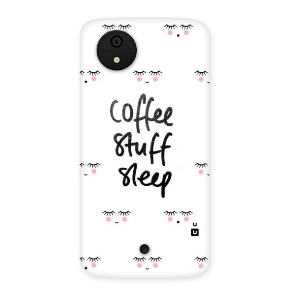 Coffee Stuff Sleep Back Case for Micromax Canvas A1