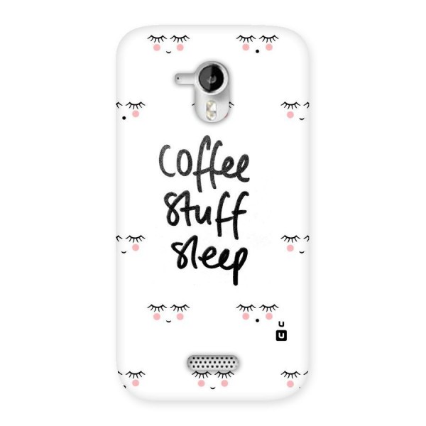 Coffee Stuff Sleep Back Case for Micromax Canvas HD A116