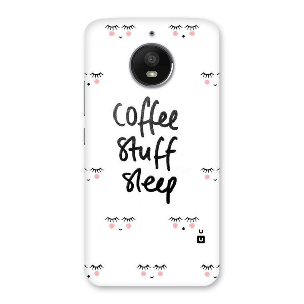 Coffee Stuff Sleep Back Case for Moto E4 Plus