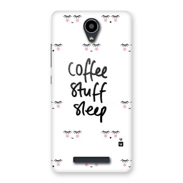 Coffee Stuff Sleep Back Case for Redmi Note 2