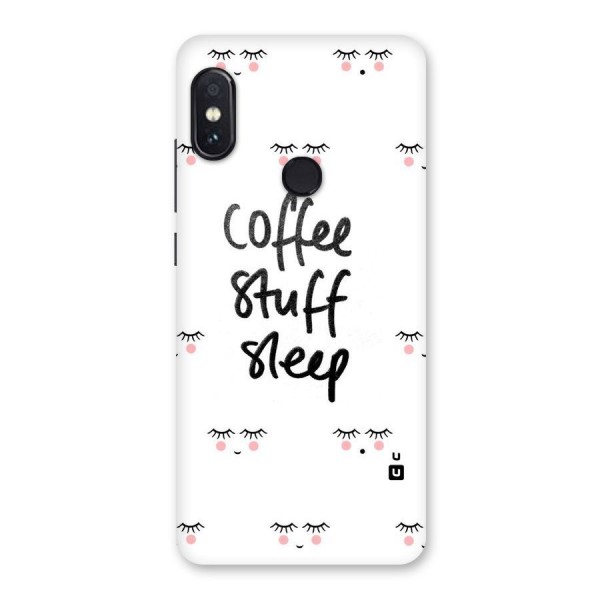 Coffee Stuff Sleep Back Case for Redmi Note 5 Pro