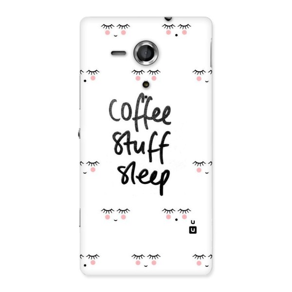 Coffee Stuff Sleep Back Case for Sony Xperia SP