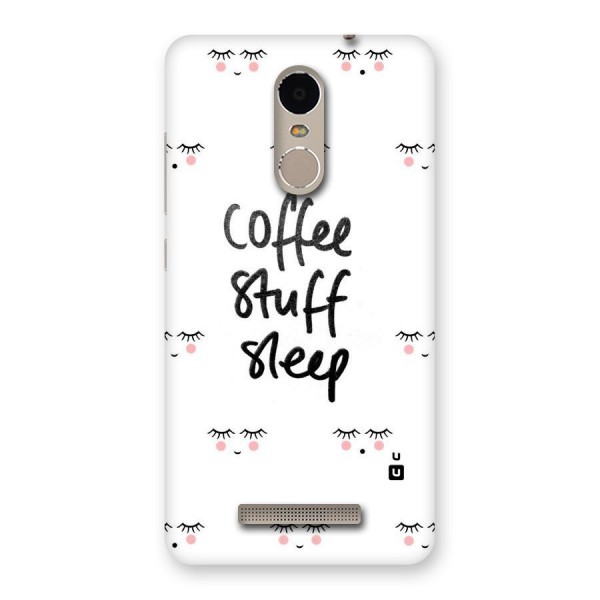 Coffee Stuff Sleep Back Case for Xiaomi Redmi Note 3