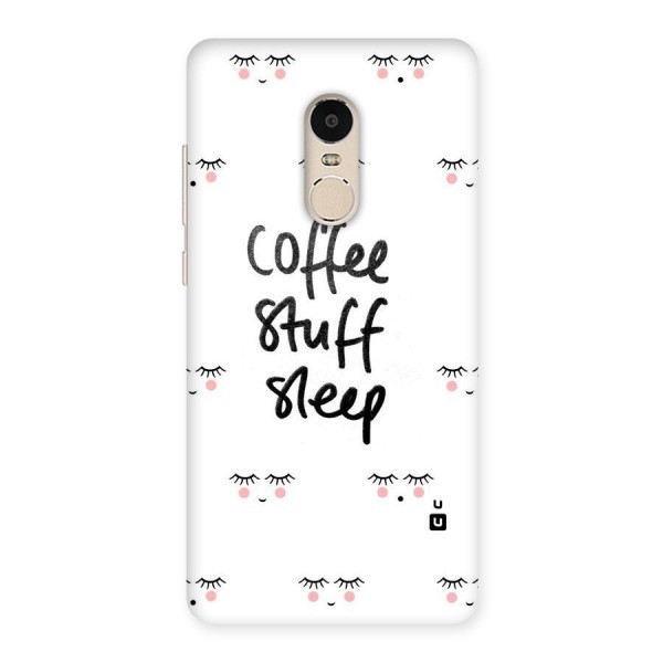 Coffee Stuff Sleep Back Case for Xiaomi Redmi Note 4
