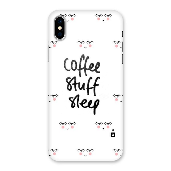 Coffee Stuff Sleep Back Case for iPhone XS