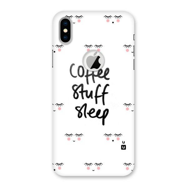 Coffee Stuff Sleep Back Case for iPhone X Logo Cut