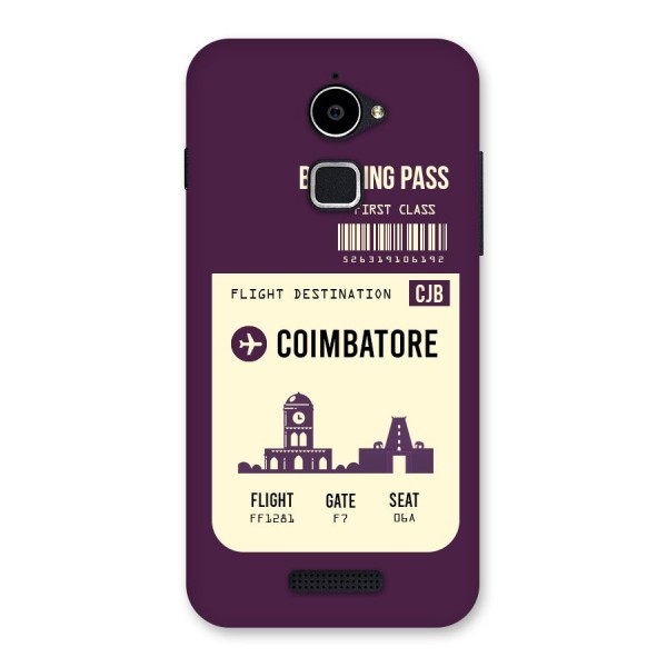 Coimbatore Boarding Pass Back Case for Coolpad Note 3 Lite