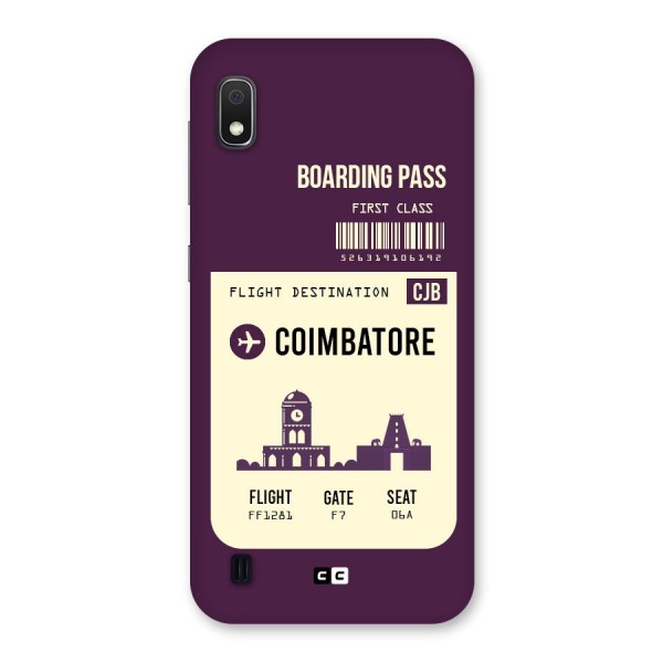 Coimbatore Boarding Pass Back Case for Galaxy A10