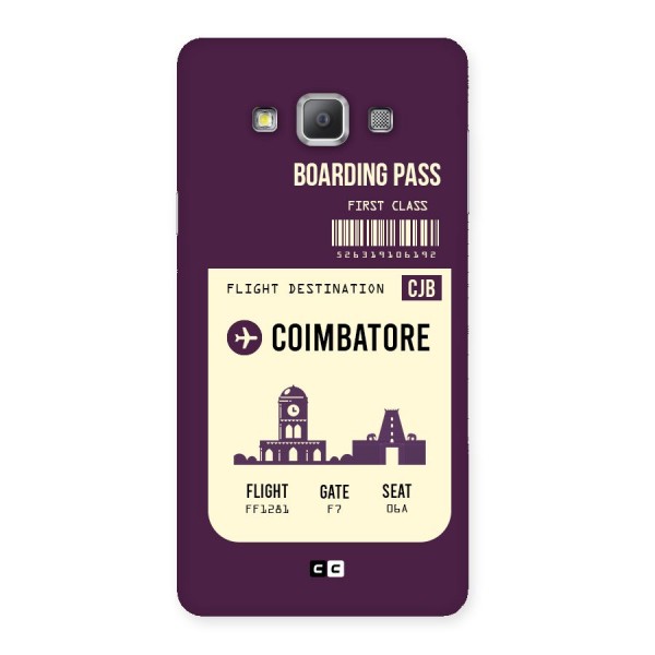 Coimbatore Boarding Pass Back Case for Galaxy A7
