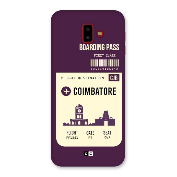 Coimbatore Boarding Pass Back Case for Galaxy J6 Plus