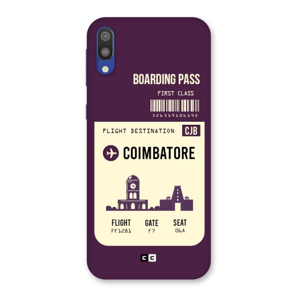 Coimbatore Boarding Pass Back Case for Galaxy M10