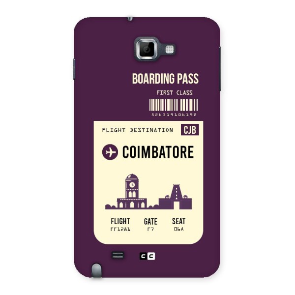 Coimbatore Boarding Pass Back Case for Galaxy Note