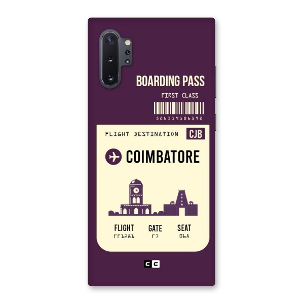 Coimbatore Boarding Pass Back Case for Galaxy Note 10 Plus