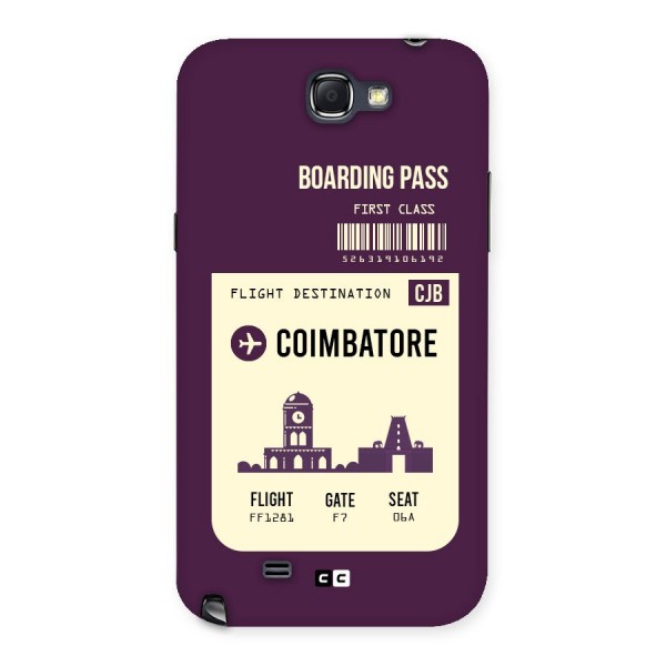 Coimbatore Boarding Pass Back Case for Galaxy Note 2