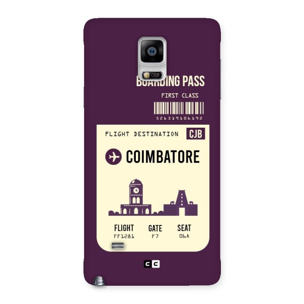 Coimbatore Boarding Pass Back Case for Galaxy Note 4