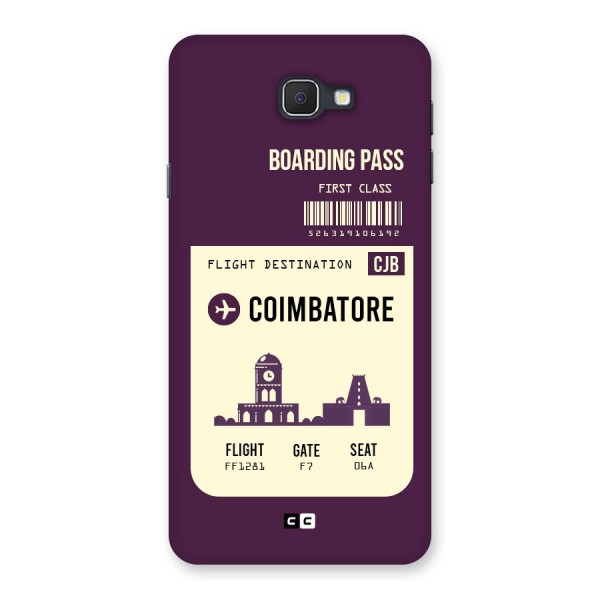 Coimbatore Boarding Pass Back Case for Galaxy On7 2016