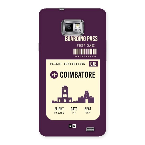 Coimbatore Boarding Pass Back Case for Galaxy S2