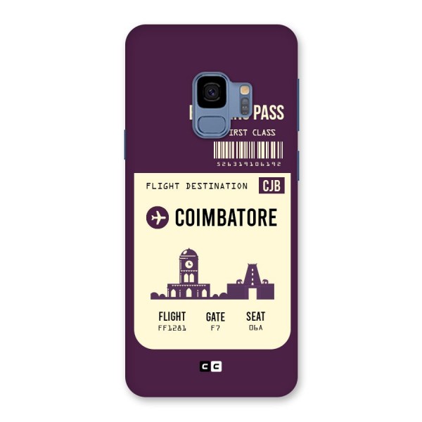 Coimbatore Boarding Pass Back Case for Galaxy S9