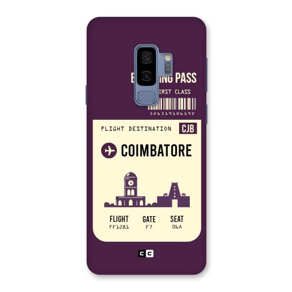 Coimbatore Boarding Pass Back Case for Galaxy S9 Plus