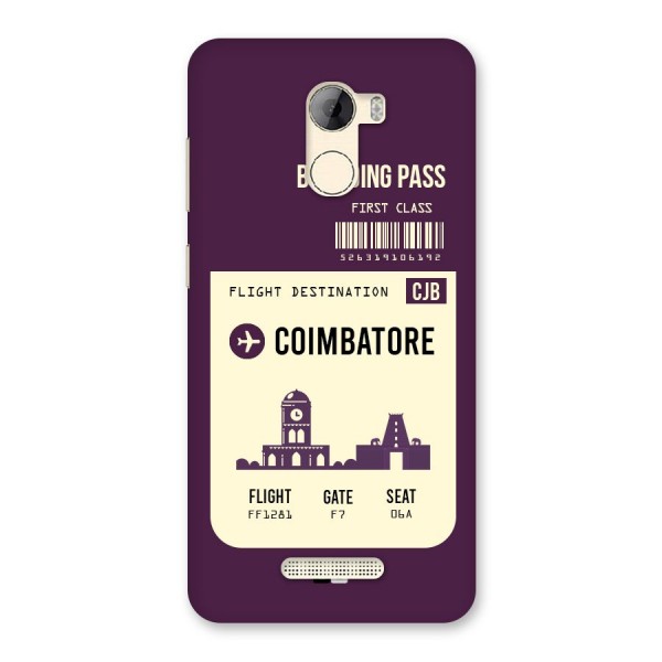 Coimbatore Boarding Pass Back Case for Gionee A1 LIte