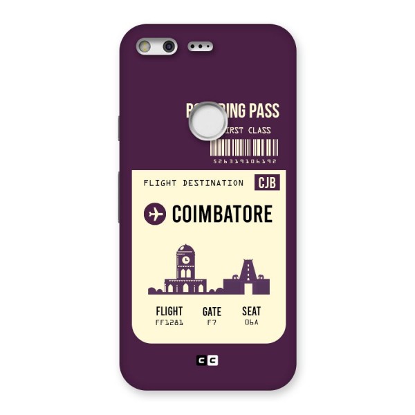 Coimbatore Boarding Pass Back Case for Google Pixel