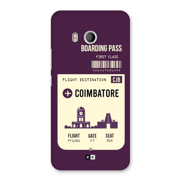 Coimbatore Boarding Pass Back Case for HTC U11