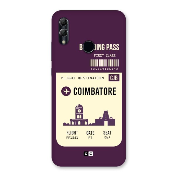 Coimbatore Boarding Pass Back Case for Honor 10 Lite