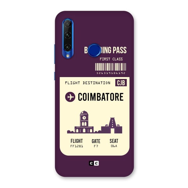 Coimbatore Boarding Pass Back Case for Honor 20i
